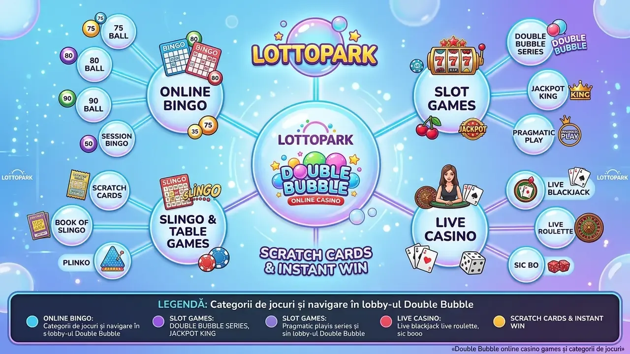 Double Bubble online casino games și categorii de jocuri