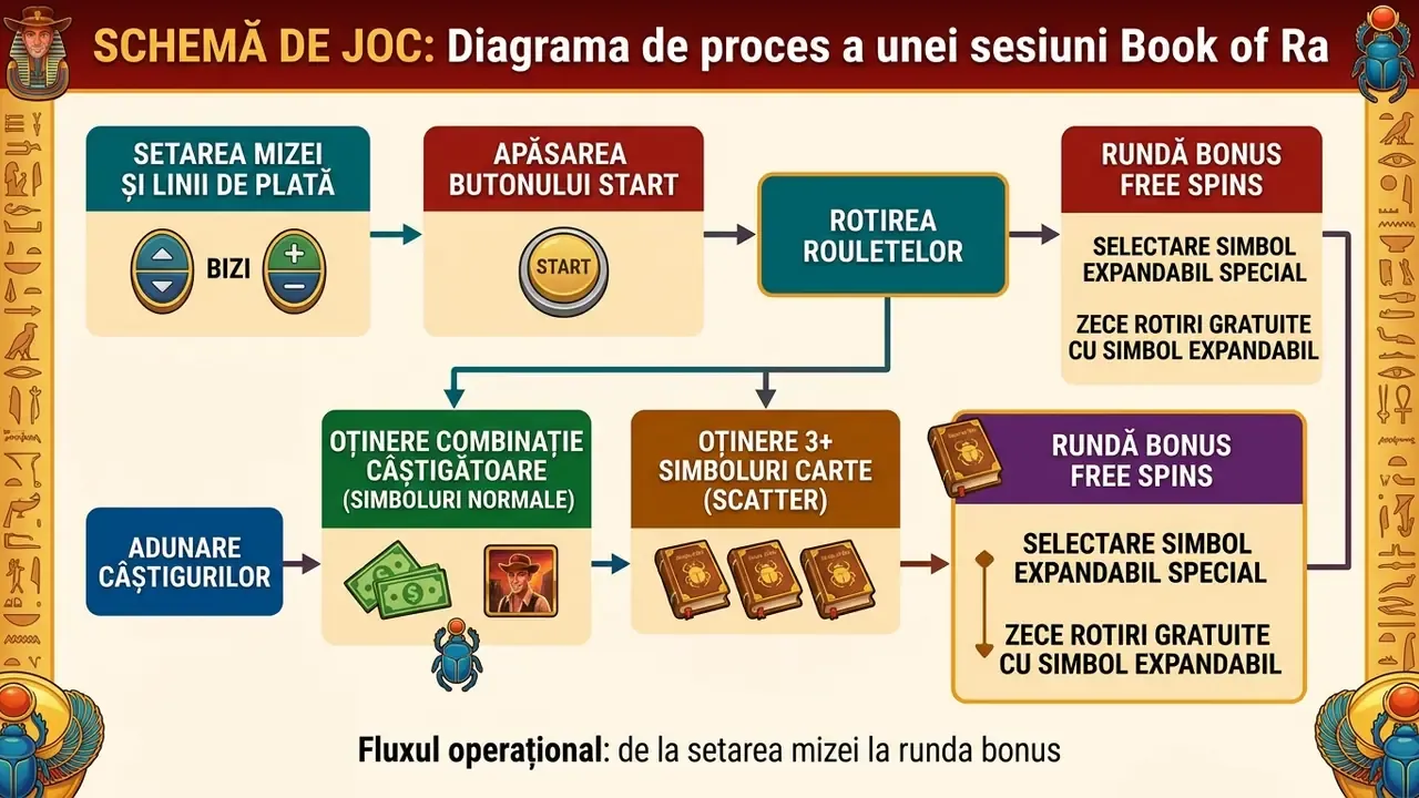 Book of Ra mecanica jocului diagrama
