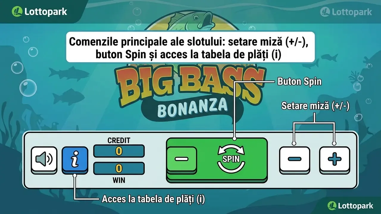 interfata de control big bass bonanza slot
